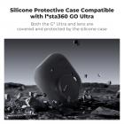 K&F Concept sort silikone-etui kompatibel med Insta360 Go Ultra kameratilbehør, blødt beskyttelsesetui med objektivdæksel, hukommelseskort åbent på siden, all-round beskyttelse til actionkameratilbehør