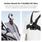 K&F CONCEPT Udvidelsesburramme Kompatibel med Insta360 Go Ultra Actionkamera Tilbehør, med 1/4" Gevindadapter, Beslag Action Mount Sæt til Stativ, Selfiestang, Cykel, Bil, Hjelm, Hagebeslag