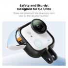 K&F CONCEPT Udvidelsesburramme Kompatibel med Insta360 Go Ultra Actionkamera Tilbehør, med 1/4" Gevindadapter, Beslag Action Mount Sæt til Stativ, Selfiestang, Cykel, Bil, Hjelm, Hagebeslag