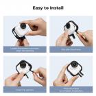 K&F CONCEPT Udvidelsesburramme Kompatibel med Insta360 Go Ultra Actionkamera Tilbehør, med 1/4" Gevindadapter, Beslag Action Mount Sæt til Stativ, Selfiestang, Cykel, Bil, Hjelm, Hagebeslag