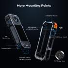 K&F Concept Standard Kamerabur Kompatibelt med Insta360 X5, Beskyttende Rammeetui i Aluminiumlegering med Silikone Linsedæksel | 1/4" Skruehul | 2 Cold Shoe-beslag til Mikrofon og LED-Videolys