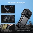 K&F Concept Standard Kamerabur Kompatibelt med Insta360 X5, Beskyttende Rammeetui i Aluminiumlegering med Silikone Linsedæksel | 1/4" Skruehul | 2 Cold Shoe-beslag til Mikrofon og LED-Videolys