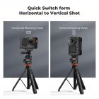 Klatka fotograficzna K&F CONCEPT ze stopu aluminium, kompatybilna z akcesoriami do kamer DJI Osmo Action 6, ochrona obudowy z ramą rozszerzającą i mocowaniem na wagę stopkę | Adapter śrubowy 1/4" do statywu, kija do selfie