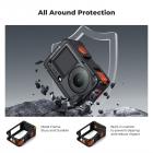 Klatka fotograficzna K&F CONCEPT ze stopu aluminium, kompatybilna z akcesoriami do kamer DJI Osmo Action 6, ochrona obudowy z ramą rozszerzającą i mocowaniem na wagę stopkę | Adapter śrubowy 1/4" do statywu, kija do selfie