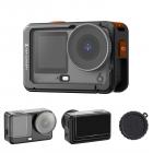 K&F CONCEPT Camera Cage + Screen Protector Kit van aluminiumlegering, compatibel met DJI Osmo Action 6 camera-accessoires, beschermende cage uitbreidingsframe met cold shoe-bevestiging voor statief en selfiestick.
