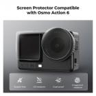 K&F CONCEPT Camera Cage + Screen Protector Kit van aluminiumlegering, compatibel met DJI Osmo Action 6 camera-accessoires, beschermende cage uitbreidingsframe met cold shoe-bevestiging voor statief en selfiestick.