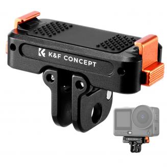 K&F Concept Magnetischer Schnellwechseladapter, kompatibel mit DJI Osmo Nano/Osmo Action 6, Erweiterungsständer mit 1/4-Zoll-Schraubgewinde/faltbarem Verbinder/Schnellverschluss, Zubehör für Action-Kameras