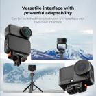 Magnetyczny adapter szybkiego zwalniania K&F CONCEPT kompatybilny z DJI Osmo Nano/Osmo Action 6, podstawka rozszerzeń z otworem na śrubę 1/4 cala/składane złącze/klamra szybkiego zwalniania, akcesoria do kamer sportowych