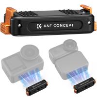 K&F CONCEPT - Soporte magnético de liberación rápida compatible con DJI Osmo Action 6/Osmo Nano, base de extensión de soporte de aleación de aluminio con orificio para tornillo de 1/4" para trípode, palo de selfie y accesorios para cámara de acci