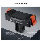 K&F CONCEPT - Soporte adaptador magnético (2 unidades) para DJI Osmo Nano/Osmo Action 6, soporte de base de extensión de liberación rápida con adaptador de 1/4" y hebilla de liberación rápida para trípode, accesorios para vlogs con cámara de acci