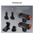 K&F CONCEPT 2-pak magnetisk adapterbeslag til DJI Osmo Nano/Osmo Action 6, hurtigudløsende forlængerbeslag med 1/4" adapter/hurtigudløserspænde til stativ, actionkamera-vloggingtilbehør