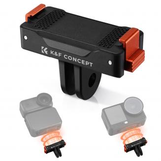 K&F CONCEPT Adattatore Magnetico Compatible con DJI Osmo Nano/Action 6, Base a Sgancio Rapido per Treppiedi/Selfie Stick/Bracci, Accessorio Vlogging per Action Camera
