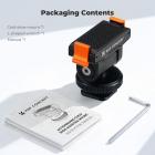 K&F Concept Supporto a slitta fredda compatibile con DJI Osmo Nano/Osmo Action 6, supporto magnetico a montaggio rapido per action camera, adattatore per treppiede, connettore per fotocamera a slitta fredda con foro per vite da 1/4"