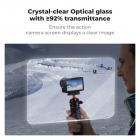 K&F CONCEPT Skærmbeskytter til DJI OSMO Action 6 Kamera + Objektivdæksel 0,3 mm 9H Hårdhed Hærdet Glasbeskytter, Anti-Ridse Anti-Boble (2-pak)