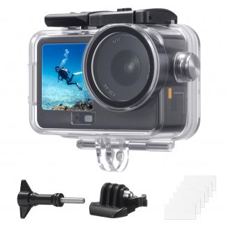 K&F CONCEPT Wasserdichtes Gehäuse für DJI Osmo Action 6, 60M/196FT wasserdichte Schutzhülle, Schutzgehäuse Cold Shoe-Design, Tauchgehäuse mit Anti-Beschlag-Einsatz, Osmo Action 6 Zubehör