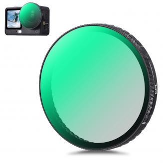 K&F CONCEPT Snap-on CPL-filter kompatibelt med DJI Osmo Action 6, cirkulære polariseringsfiltre, HD optisk glas med multicoated antirefleks, reducerer refleksioner, actionkameratilbehør