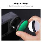 K&F CONCEPT Snap-on CPL-filter kompatibelt med DJI Osmo Action 6, cirkulære polariseringsfiltre, HD optisk glas med multicoated antirefleks, reducerer refleksioner, actionkameratilbehør