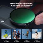 K&F CONCEPT Snap-on variabelt ND-filter kompatibelt med DJI Osmo Action 6, ND4-32 Limited Stops neutral density lysreduktionsfiltre multicoated HD optisk glas actionkameratilbehør