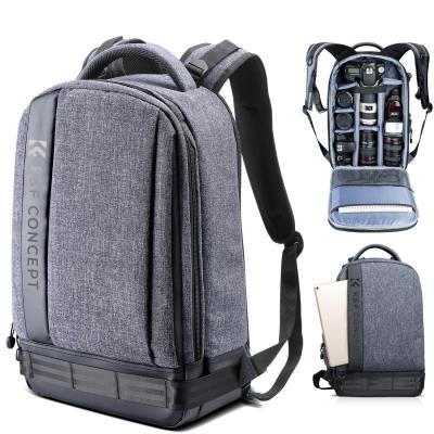 Mochila DSLR e laptop Nature Wander 04 (cinza, 18L) - com capa de chuva à prova d'água para fotografar ou usar diariamente