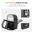 K&F Concept -kamerareput valokuvaajille, matkalaukku jalustakameran linssilisävarusteille, jossa kannettava tietokonelokero ja sadesuoja, vedenpitävä monitoiminen kameralaukku järjestelmäkameroille - reppu 18L Nature Wander 04 (harmaa)