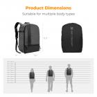 K&F Concept -kamerareput valokuvaajille, matkalaukku jalustakameran linssilisävarusteille, jossa kannettava tietokonelokero ja sadesuoja, vedenpitävä monitoiminen kameralaukku järjestelmäkameroille - reppu 18L Nature Wander 04 (harmaa)