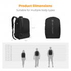 K&F Concept -kamerareput valokuvaajille, matkalaukku jalustakameran linssilisävarusteille, jossa läppärilokero ja sadesuoja, vedenpitävä monitoiminen kameralaukku järjestelmäkameroille - reppu 18L Nature Wander 04 (musta)