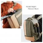 Zaino fotografico Elegante borsa fotografica in tela con parapioggia per fotocamera DSLR, laptop da 14 pollici, treppiede