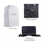 borsa fotografica impermeabile con fondo in cuoio