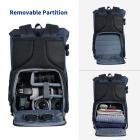 Monitoiminen kamerareppu, DSLR / SLR-valokuvareppu sopii 15.6 tuuman kannettavaan tietokoneeseen, joka on yhteensopiva Nikon / Sonyn / Olympuksen