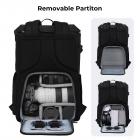 K&F Concept 20L Zaino Fotografico Multifunzionale con Copertura Antipioggia - Backpack Urban Wander 02（Nero）