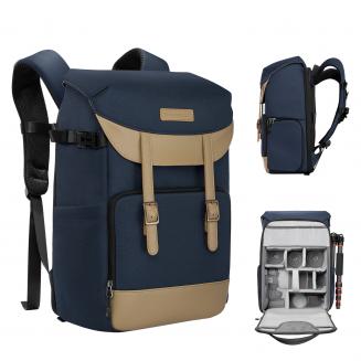 K&F Concept 20L Kameraveske Med 15,6-Tommers Rom For Bærbar Pc og Regntrekk Dslr/Slr-Ryggsekk Vanntett Multifunksjonell Reiseveske For Foto, Blå