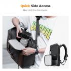 K&F Concept 20L Zaino Fotografico Multifunzionale con Copertura Antipioggia - Backpack Urban Wander 02（Grigio Fumo）