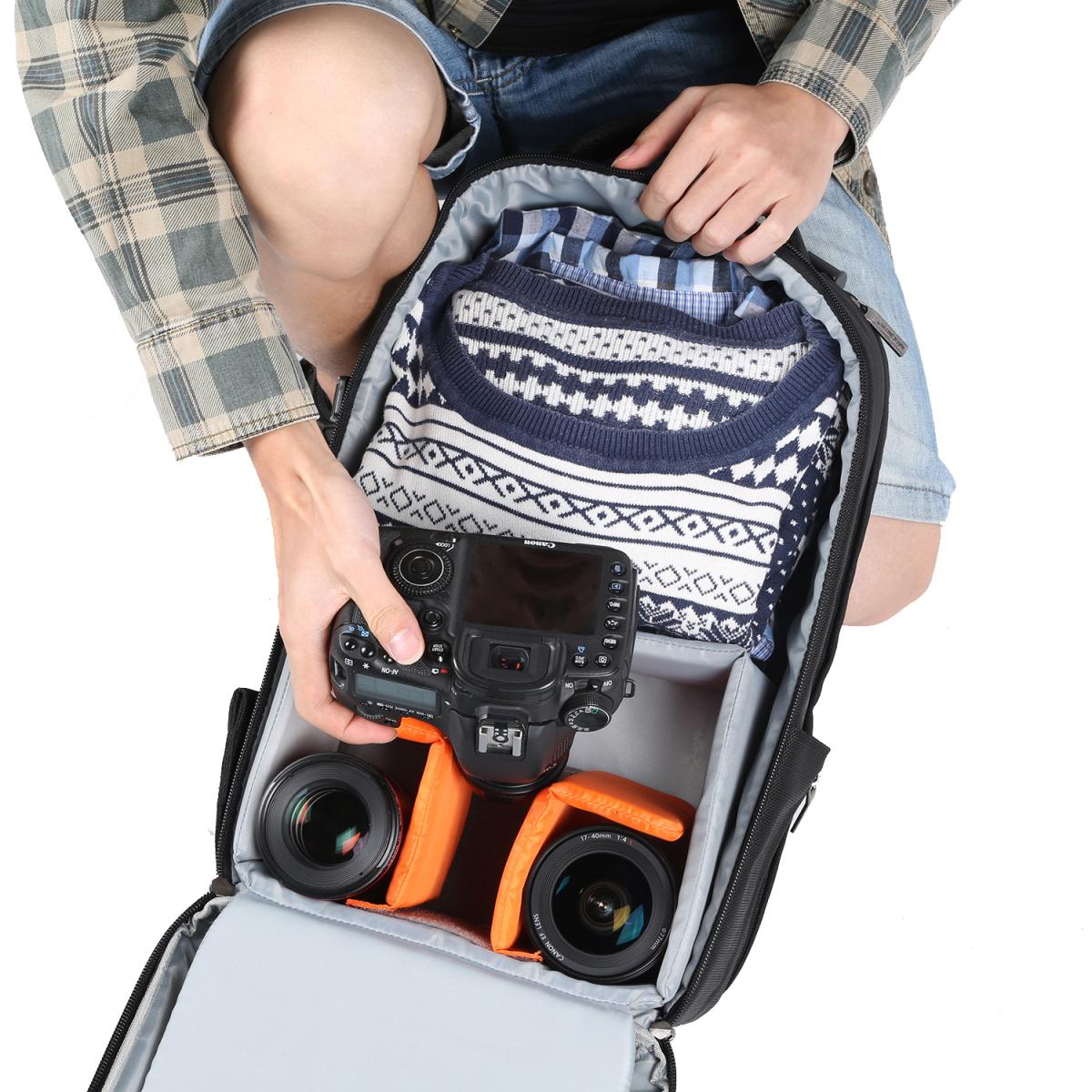 DSLR Camera Outdoor Travel Backpack 17.1*10.6*7.5 inches