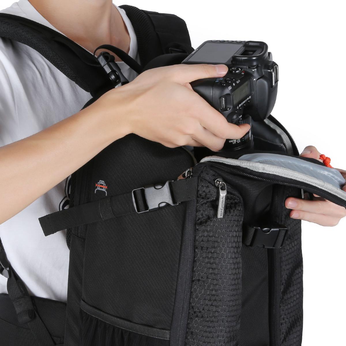 Kamerareppu DSLR/SLR/peilitön valokuvauskameralaukku sopii 15,6" kannettavaan roiskeenkestävään ja repäisykestävään valokuvaukseen