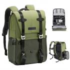 K&F Concept 20L Zaino Fotografico Professionale, Zaino Fotografico Multifunzionale impermeabile - Backpack Urban Wander 01 （Verde Militare）