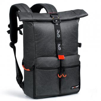 Zaino per fotocamera 2 in 1 Borsa per fotocamera da viaggio adatta a laptop da 15,6 pollici 20L impermeabile e antifurto per fotografia ed escursionismo per DSLR/SLR/Senza specchio con copertura antipioggia, nero