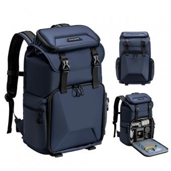 25L Zaino Fotograico da 15,6" con scomparto per laptop per DSLR/SLR Custodia per fotocamera mirrorless per fotocamera Sony Canon Nikon/obiettivo/parti del treppiede, blu