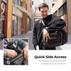 Alpha-reppu 25L luontokuvaukseen Vedenpitävä kameralaukku, jossa on 15,6 tuuman kannettavan tietokoneen lokeron jalustapidike sadesuoja