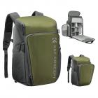Mochila Alpha Camera Nature Wander 01 (verde, 25L) - com capa de chuva, suporte para tripé e expansão de capacidade