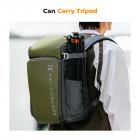 Mochila Alpha Camera Nature Wander 01 (verde, 25L) - com capa de chuva, suporte para tripé e expansão de capacidade