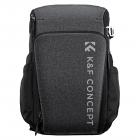 K&F Concept Camera Alpha Backpack Air 25L, Сумки для фотоаппаратов для фотографов большой емкости с дождевиком, серый