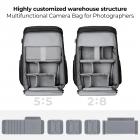 K&F Concept 25L Zaino Fotografico, Borse Fotografiche per Fotografi di Grande Capacità con Parapioggia - Backpack Nature Wander 01（Nero）