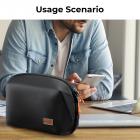 K&F Concept Borsa per archiviazione digitale Grande capacità, Custodia per custodia portatile Custodia per accessori Organizer per caricabatterie per laptop, cavi, hub, adattatore di alimentazione, power bank, cosmetici, oggetti personali