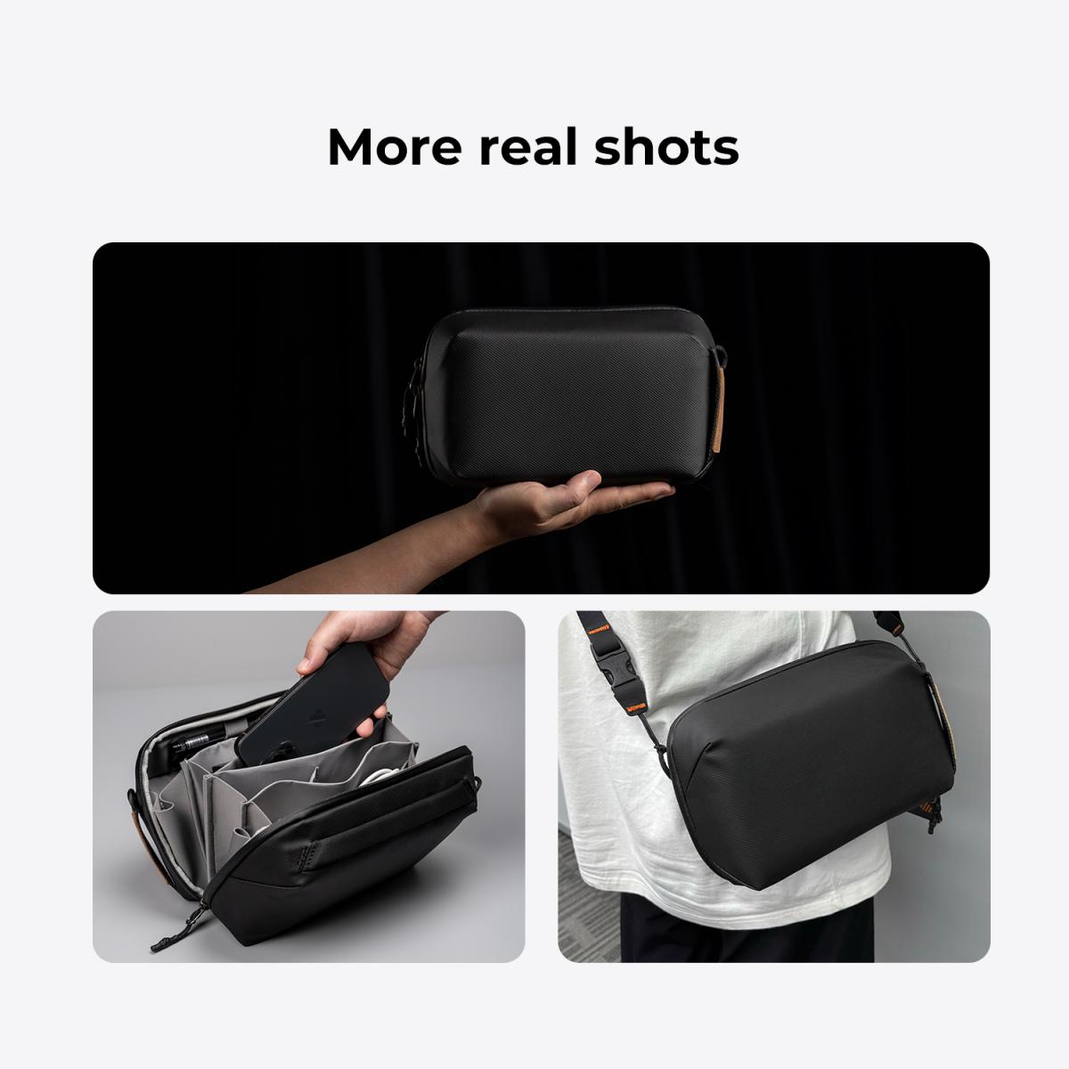 K&F Concept Digital Organizer Monipuolinen laukku matkapuhelimien, kaapeleiden, laturien, kuulokkeiden ja muiden henkilökohtaisten tavaroiden kätevään säilytykseen