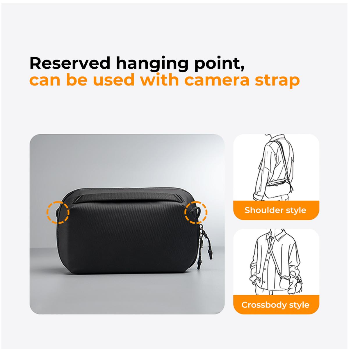 K&F Concept Digital Organizer Monipuolinen laukku matkapuhelimien, kaapeleiden, laturien, kuulokkeiden ja muiden henkilökohtaisten tavaroiden kätevään säilytykseen