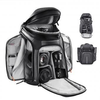 K&F Concept 25L Zaino fotografico professionale impermeabile per fotocamere Canon, Sony, Nikon, 15.6 -  Backpack Star Wander 02（Grigio）