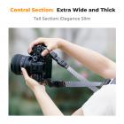 K&F Concept 45 mm kamerahalsrem med snabbkoppling för fotografer, justerbar kameraaxelrem kompatibel för Nikon Canon Sony Olympus DSLR-kamera, rem U03 grå