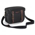 10L Borsa a tracolla per fotocamera, custodia per fotocamera vintage imbottita impermeabile con copertura antipolvere - Sling Bag Urban Wander 06 Grigio scuro
