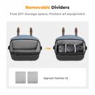 10L Borsa a tracolla per fotocamera, custodia per fotocamera vintage imbottita impermeabile con copertura antipolvere - Sling Bag Urban Wander 06 Grigio scuro