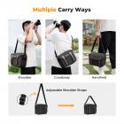 10L Borsa a tracolla per fotocamera, custodia per fotocamera vintage imbottita impermeabile con copertura antipolvere - Sling Bag Urban Wander 06 Grigio scuro